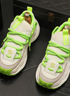 网面潮流百搭夏季透气运动鞋低帮轻便运动休闲鞋子青少年男老爹鞋