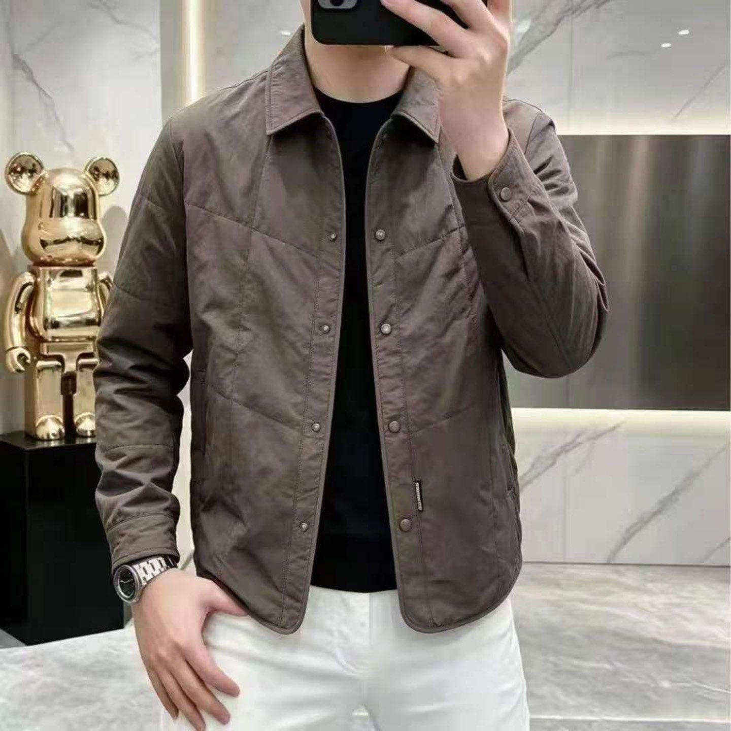 维简精选男装2026秋冬季新款男士时尚保暖棉服夹克百搭休闲外套a5