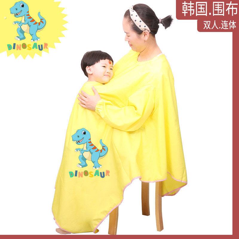 韩国连体宝宝剪发围布 新生儿理发用围布 幼儿剃头不沾发围布