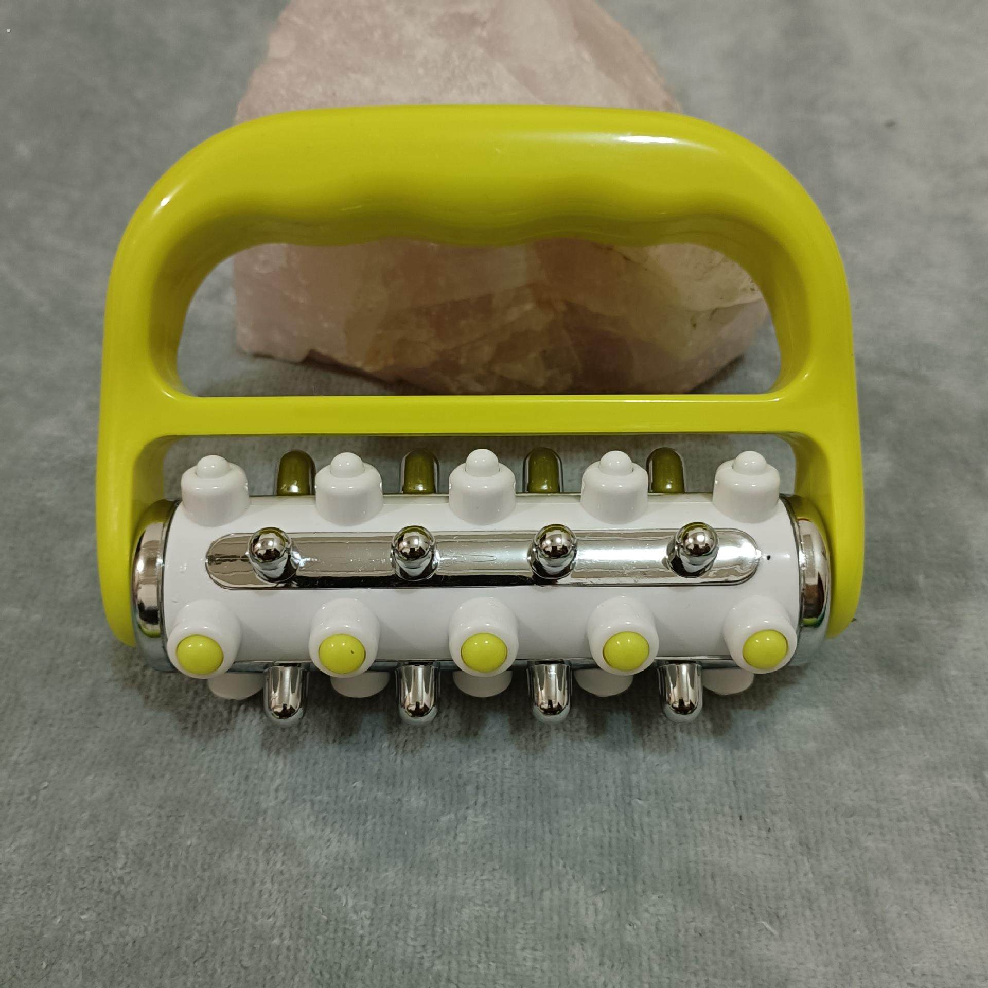 手持小滚轮腿部按摩器滚轮手动肩颈椎腰部背部推脂经络疏通按摩器