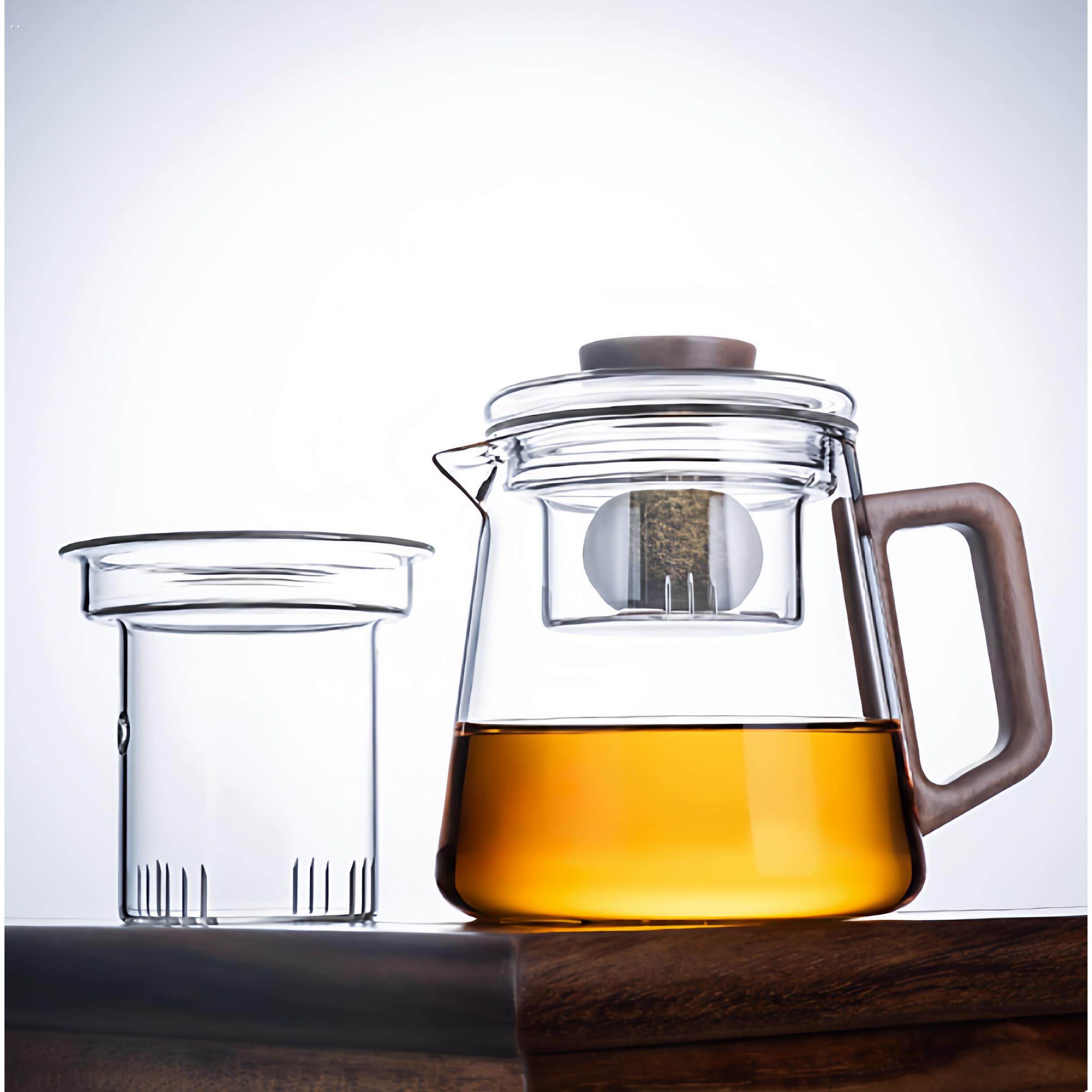 新型全玻璃小青柑专用泡茶壶大容量茶水分离耐高温过滤冲泡器茶具