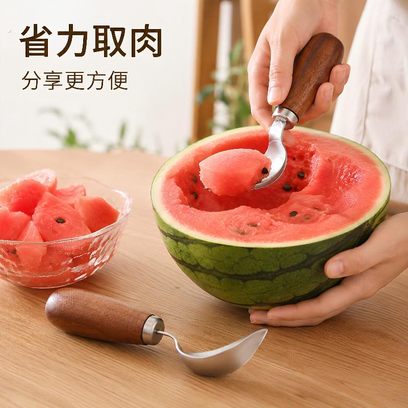 吃西瓜勺子精致形04不锈钢冰激凌甜品勺创意家用餐具汤勺饭匙子