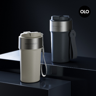 保温杯男款高级感带吸管316L不锈钢小杯子高颜值咖啡杯女生日礼物