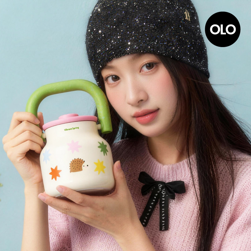 holoholo春日限定系列保温杯女高颜值咖啡杯子大容量便携吸管水杯