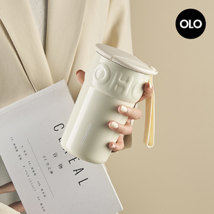 holoholo保温杯女陶瓷内胆316L不锈钢咖啡杯随行便携高颜值水杯