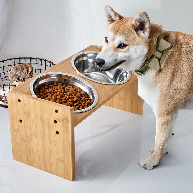 HOCC狗粮碗护颈304不锈钢防打翻