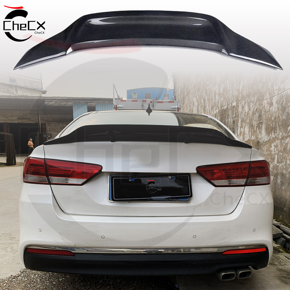 适用于2014-2017起亚 K4 R款真碳纤维尾翼免打孔压卧式尾翼定风翼