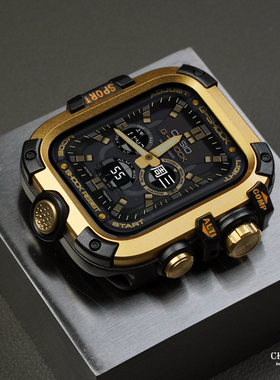 适用苹果手表s8AppleWatch45mmPC+金属保护壳iWatchS9全包一体壳