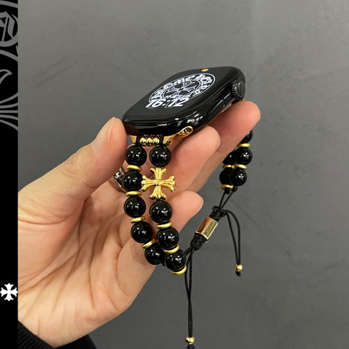 适用苹果手表新中式潮牌手串表带iwatch789珠子表链腕带男女ultra