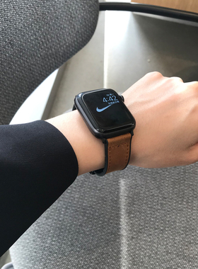 适用于iwatch10表带秋冬苹果手表S9 applewatch表带 真皮磁扣男女