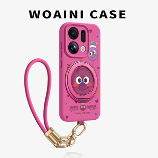 【手提挂绳】适用OPPOfindX9手机壳新款可爱x8s硅胶全包ultra液态软套X9pro带支架高端X8Pro防摔可爱2026超火