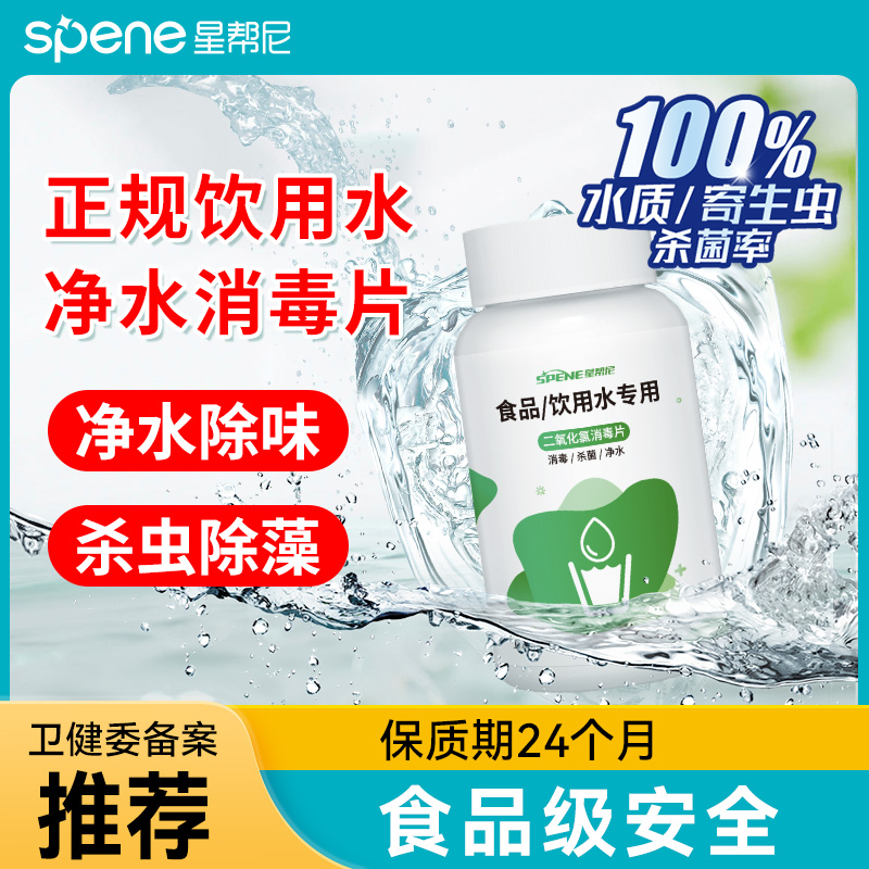 饮用水消毒片井水消毒粉漂白食用杀虫户外净水片饮水机水质净化剂