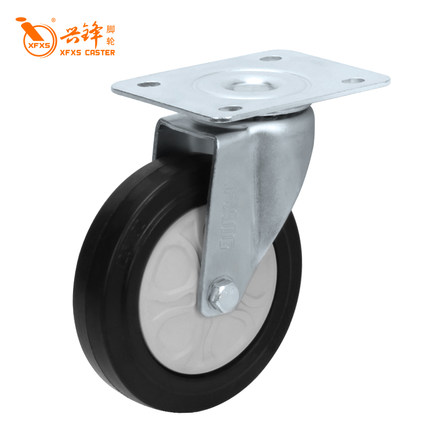 原装顺丰手推车脚轮万向轮5寸孔距80*60加厚支架XFXS兴锋xingfeng