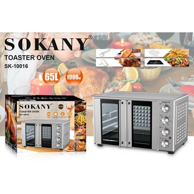 SOKANY10016电烤箱双开门烤箱60L大容量电烤箱多功能烘焙家用烤炉