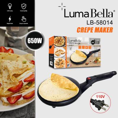 跨境LumaBella58014薄饼机家用早餐煎饼机春卷卷饼机CREPE MAKER