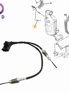 排气温度传感器9808312080L22265适用雪铁龙BERLINGOC4标致308II