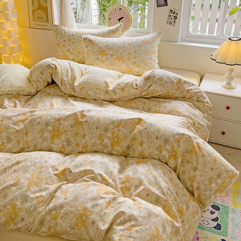 一面绒一面棉四件套ab面被套保暖