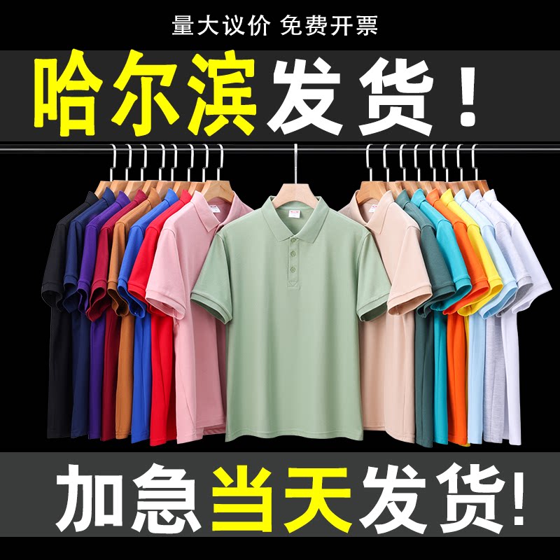 t恤夏季工作服定制印logo 纯棉短袖速干冰丝polo衫广告文化哈尔滨图片