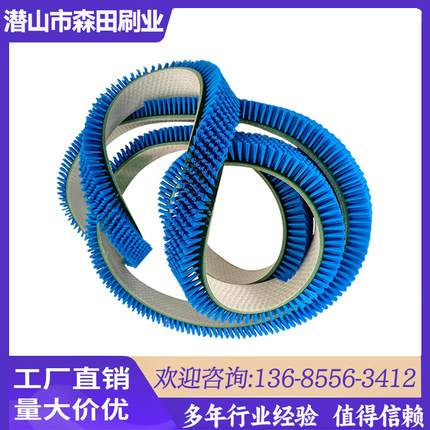 定做尼龙丝皮带刷包邮 工业除尘传动带毛刷 生产流水线清洗毛刷