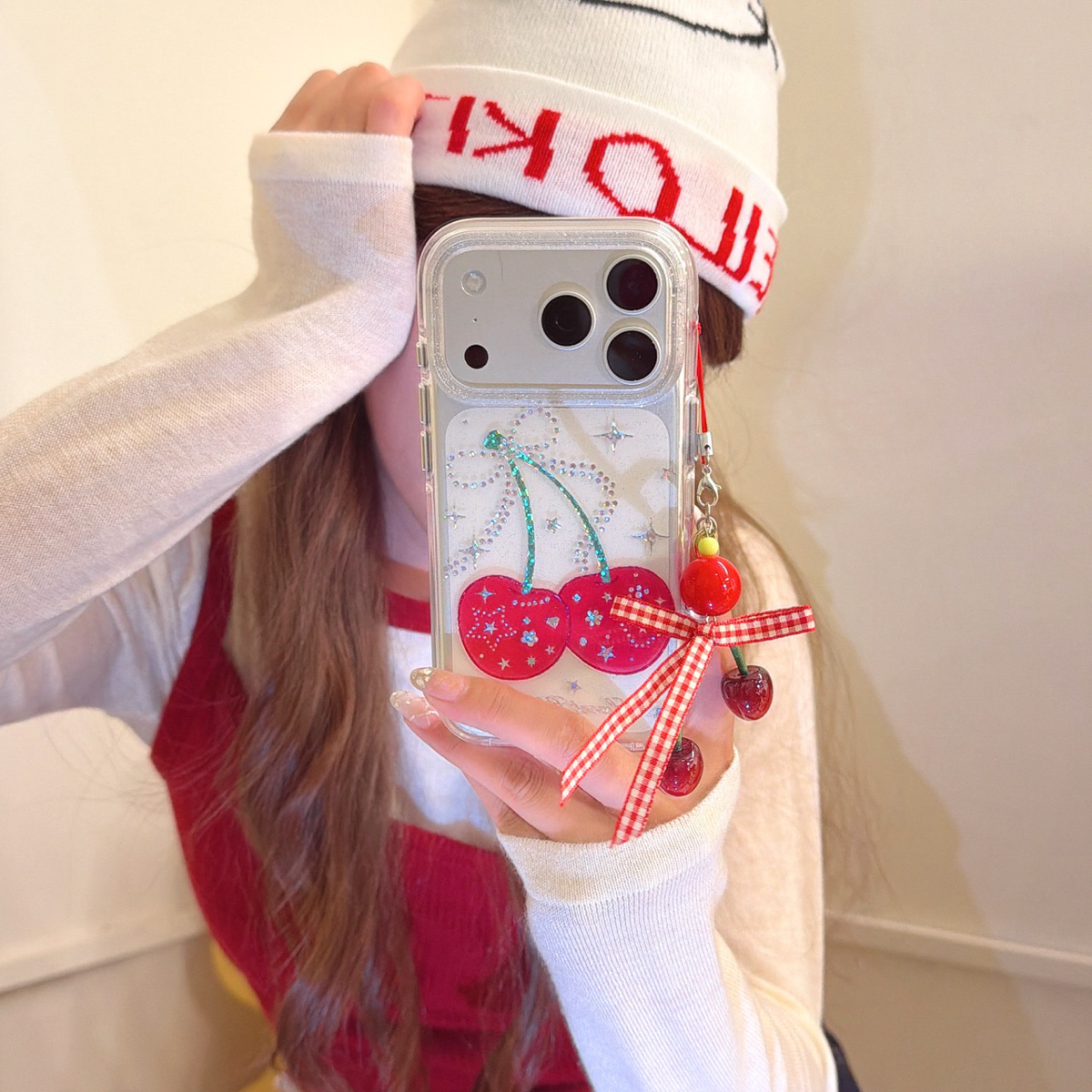 炫彩星星樱桃适用iPhone17pro苹果16ProMax手机壳15全包14新款13手链保护套韩简约,3C数码配件,手机保护套/壳,淘宝优惠券,粉丝福利购,淘宝优惠卷