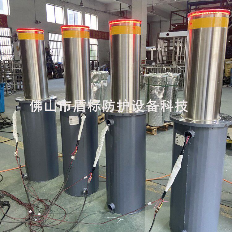 学校大门防撞升降车档自动伸缩桩出入口隐形遥控自动不锈钢路桩