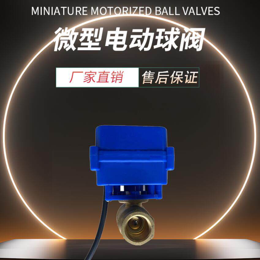 微型电动球阀二通阀dn25全铜双向水控阀24v220V快速铜阀门