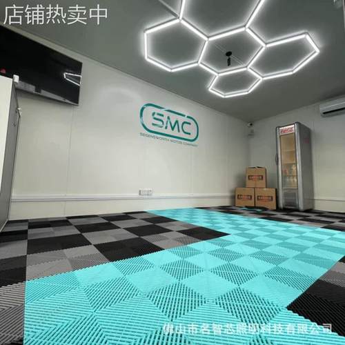 六边形防水车库灯 220V跨境高亮LED工位灯 洗车房贴膜专用照明5孔