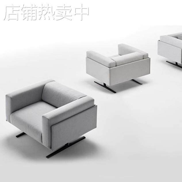 促销 意式轻奢现代皮沙发老板经理室皮沙发组合简约客厅别墅沙发