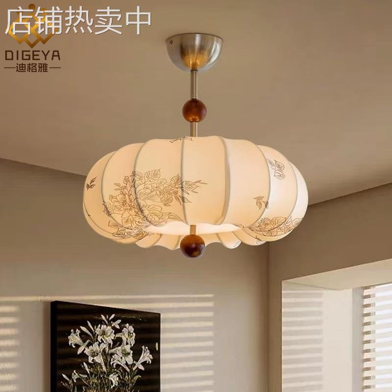 复古南洋风卧室灯吸顶灯新款中古创意南瓜造型艺术书房间主卧灯具
