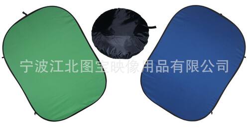 新款混纺抠像背景板150*200CM蓝绿两面可折叠送便携包