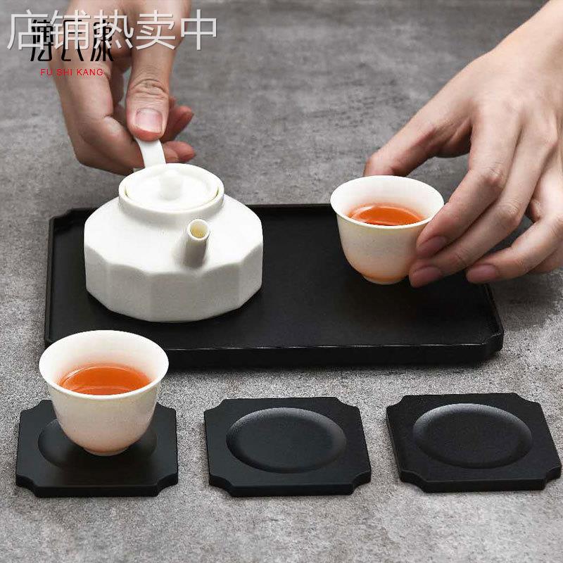 傅氏康铝合金茶托日式简约个性壶承杯垫功夫茶具金属配件可印logo