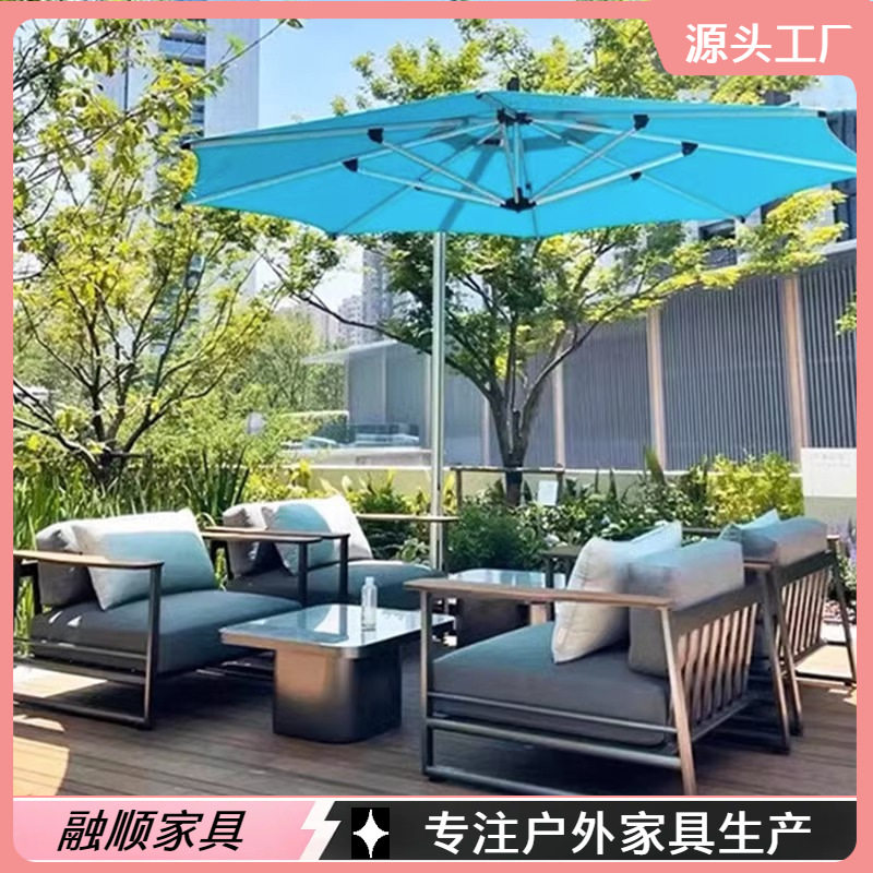 户外沙发不锈钢庭院露台酒店防水晒别墅休闲外露室外北欧家具组合