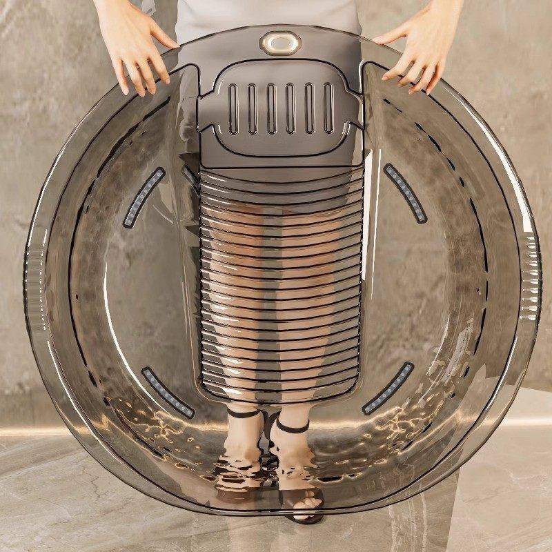 超大号洗衣盆带搓衣板一体式家用大号塑料盆多功能洗内裤内衣a77