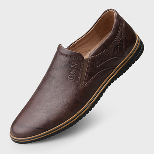 DCK联名公羊休闲皮鞋男鞋商务正装2025新款冬季软底真皮鞋子男士