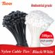 nylon tie bag Self 100PCS plastic Zip black locking wraps