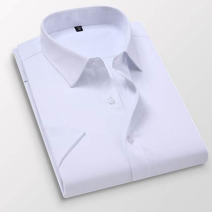 Man  Shirt White Button Up Shirt Men Short Sleeve Slim