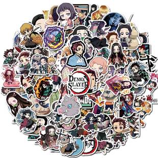 50/100Pcs Anime Sticker Demon Slayer Sticker Waterproof PVC