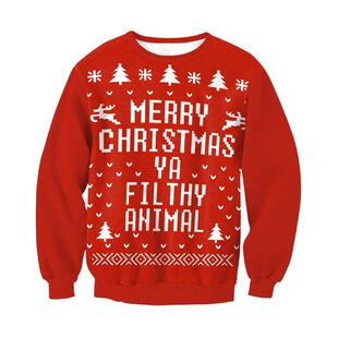 Christmas Sweater Pullover Men Jumper Ugly Xmas Tops Women