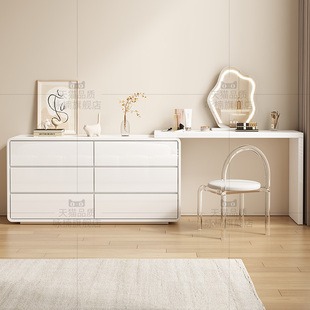 咏楠梳妆台卧室简约现代新款轻奢斗柜书桌一体小户型收纳柜化妆桌