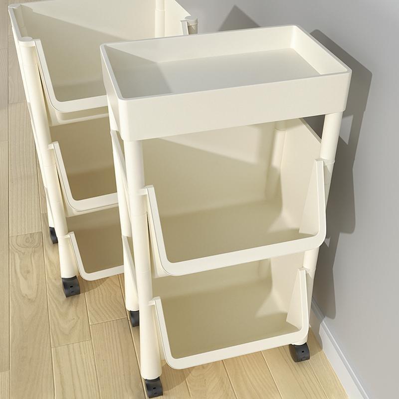 小推车置物架家用零食落地多层客厅整理收纳书架移动果蔬菜架