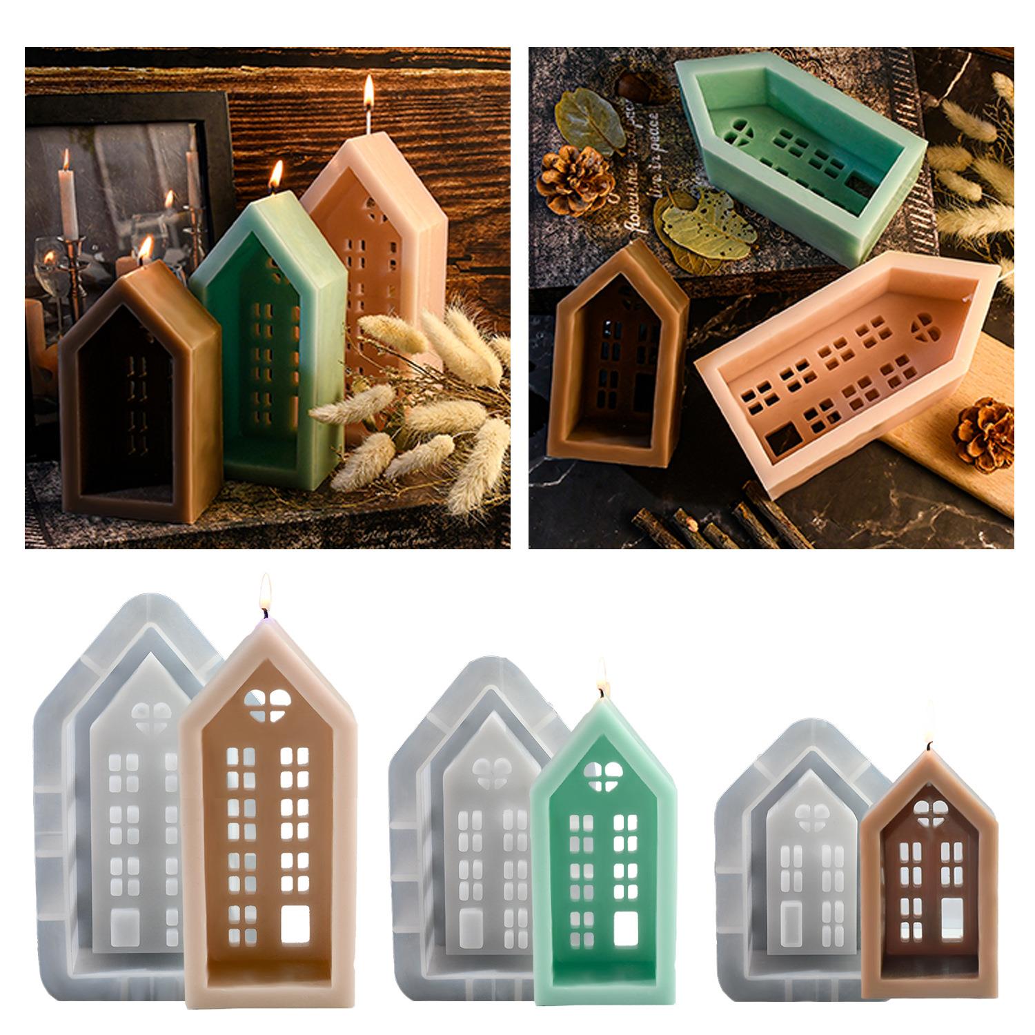 得意洋洋diy滴胶模具房子香薰蜡烛硅胶模具石膏模具水泥摆件