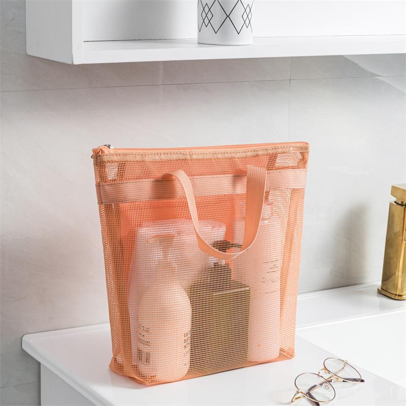 多功能可视网格游泳沙滩袋学生书袋儿童玩具袋卫浴洗漱收纳袋鞋袋