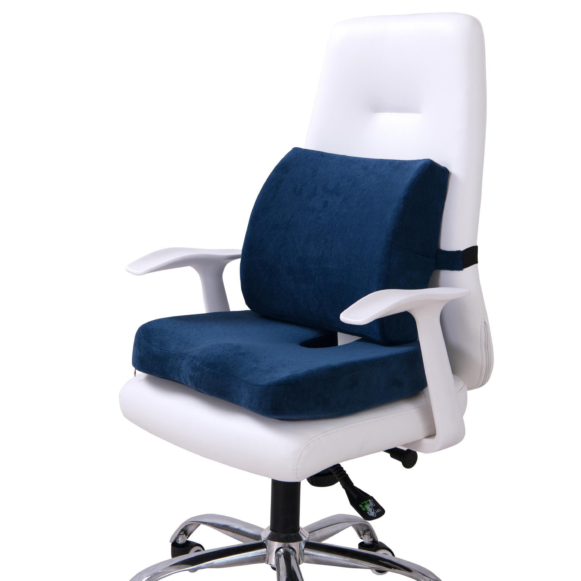 记忆棉靠垫记忆棉腰靠坐垫套装办公室腰枕汽车靠垫汽车坐垫靠垫