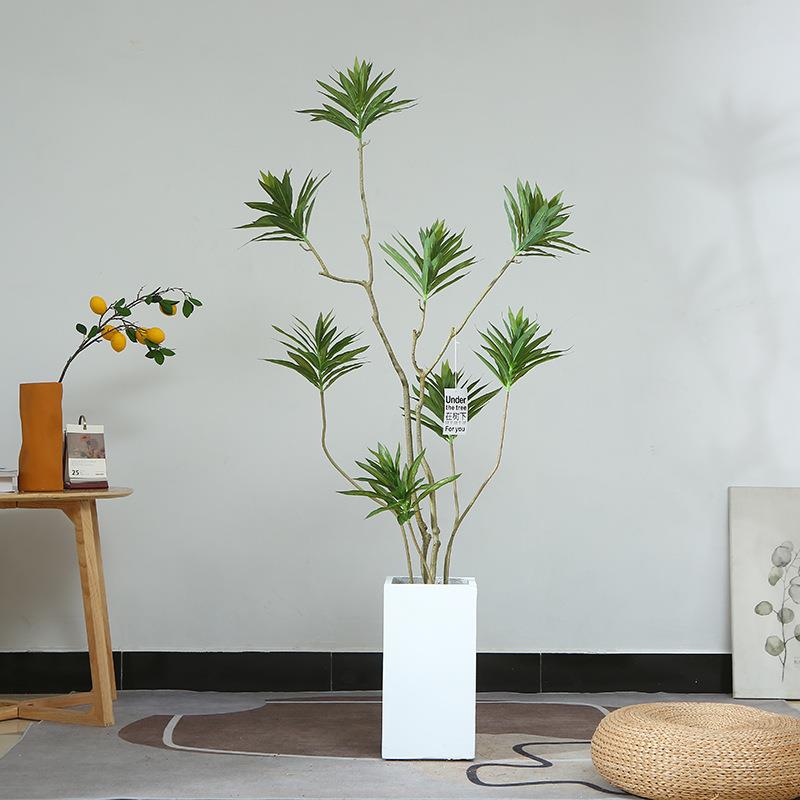 北欧ins风落地仿真绿植百合竹植物盆栽室内客厅假树装饰摆件