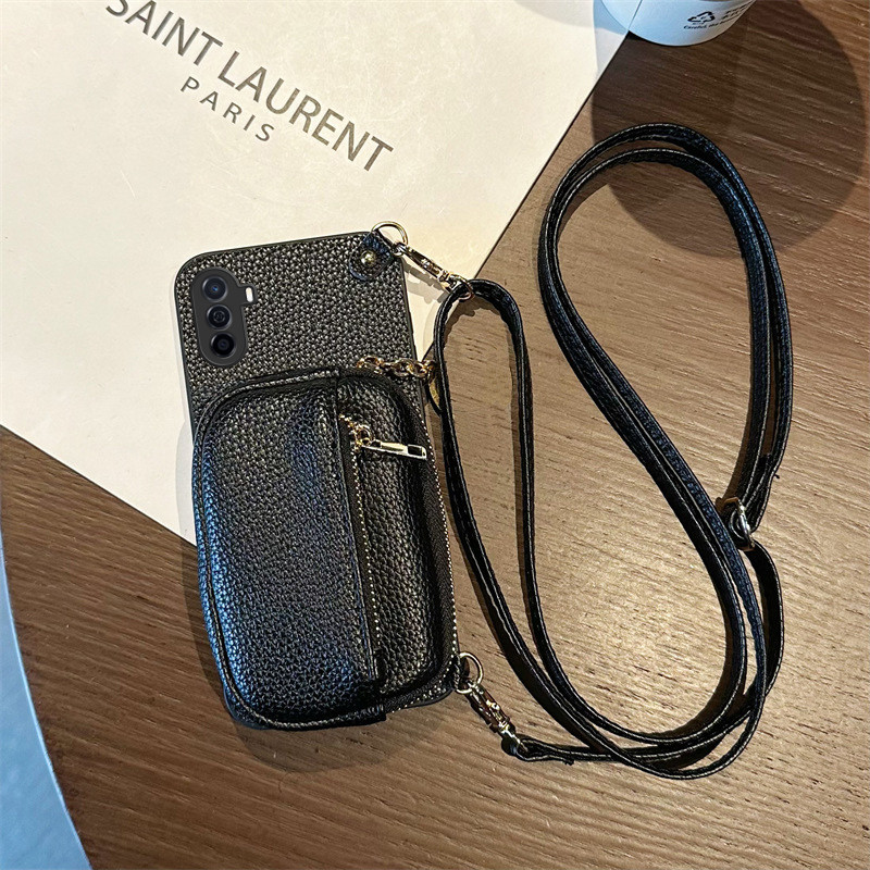 适用华为畅享70Plus手机壳20SE零钱包20可放零钱70S斜跨绳70公交卡70X情侣款70Z商务60Pro全包60时尚50创意5