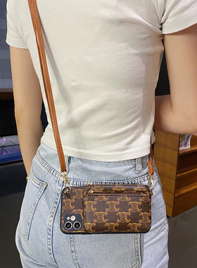 适用荣耀400手机壳荣耀300零钱包80Pro斜挎200se男女60挂绳50插卡x40i防摔100/90畅玩30plu背包x30max潮x20s