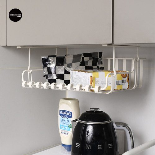 悬挂厨房橱柜下挂置物架分层挂篮