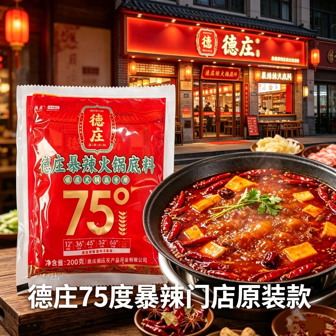 德庄75度暴辣魔鬼火锅底料