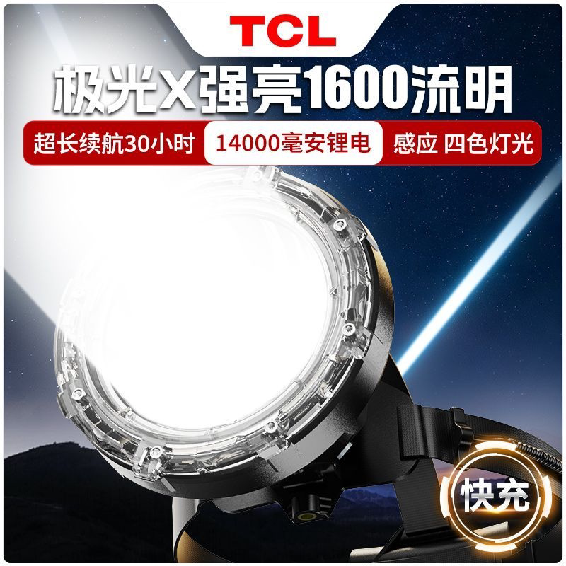 激光炮强光头灯充电超亮远射头戴式照明电筒矿灯锂电超长续航户外