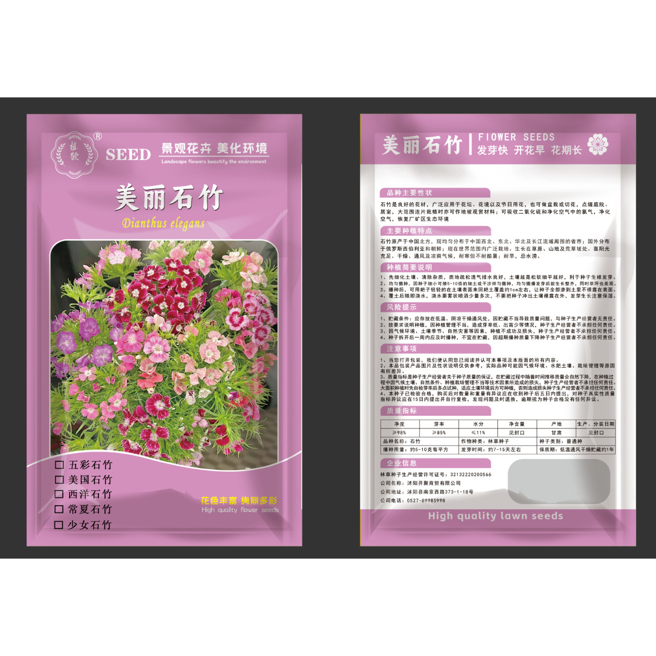 五彩石竹种子春秋种多年生耐寒花籽室外庭院绿化草花种子美国石竹